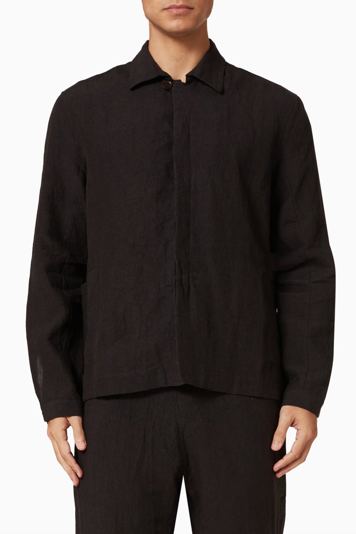

Lightweight Linen Jacket, Black