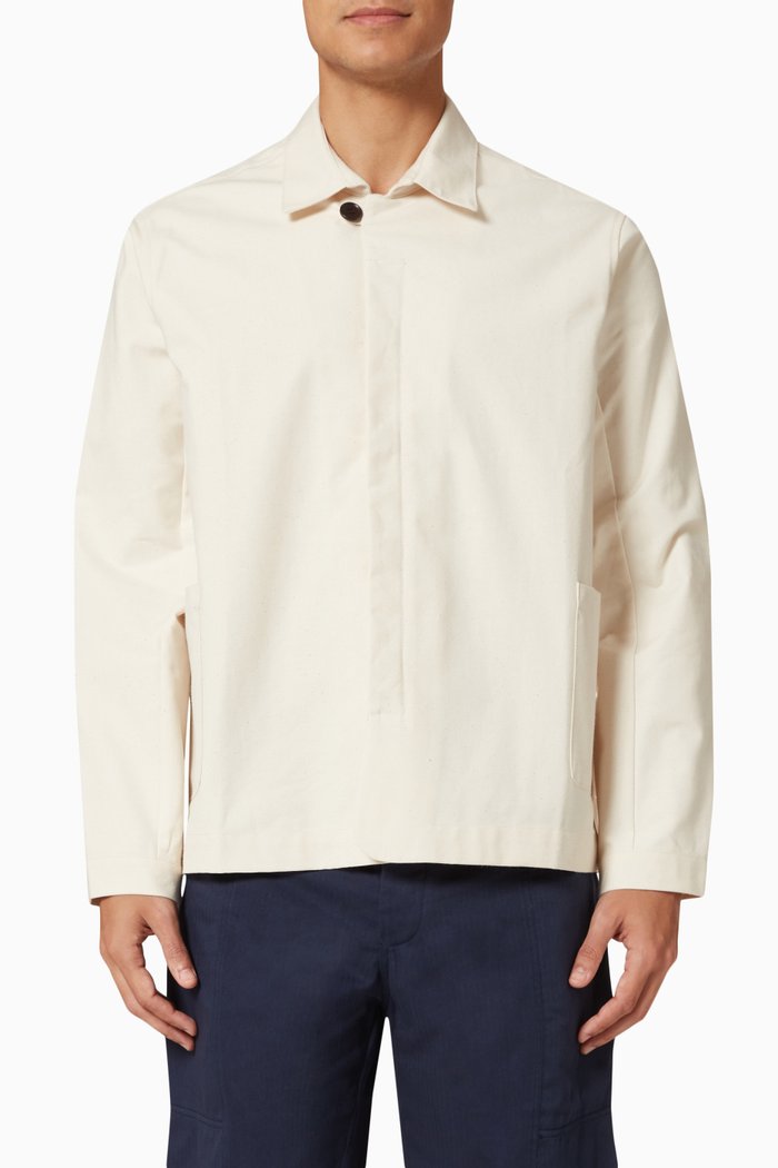 

Jacket in Organic Cotton Canvas, Neutral