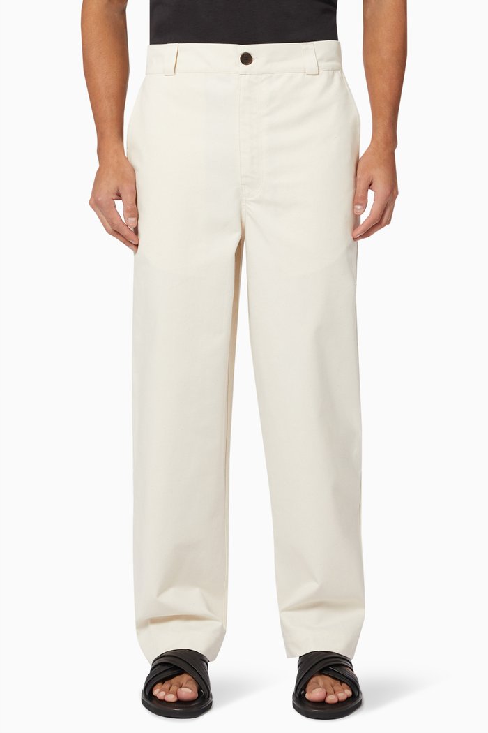 

Pants in Lightweight Organic Cotton Canvas, Neutral
