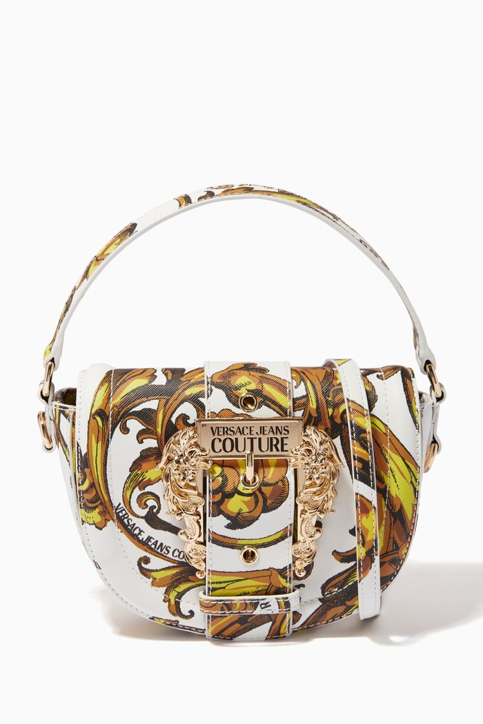 

Couture 1 Small Crossbody Bag in Regalia Baroque Print PU, White