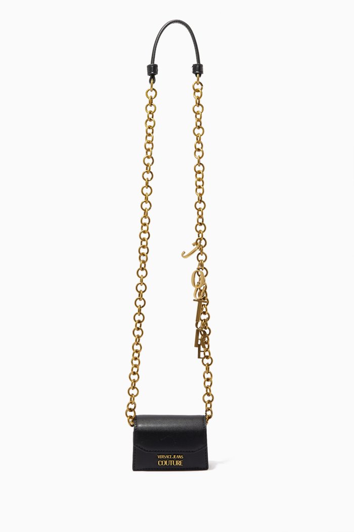 

Charms Mini Crossbody Bag in PU, Black