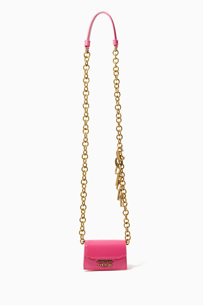 

Charms Mini Crossbody Bag in PU, Pink