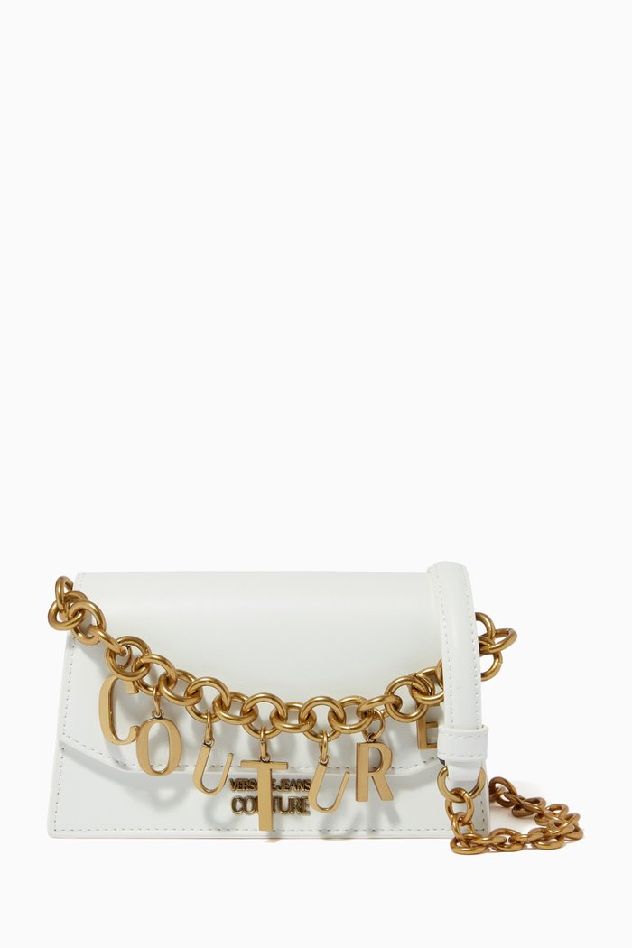 

Charms Small Crossbody Bag in PU, White