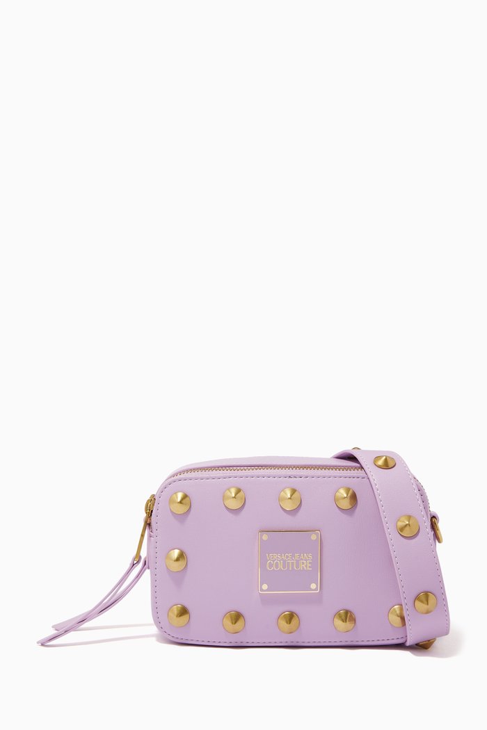 

Studded Crossbody Bag in PU, Purple