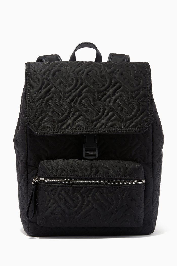

Monogram Backpack in Quilted ECONYL®, Black