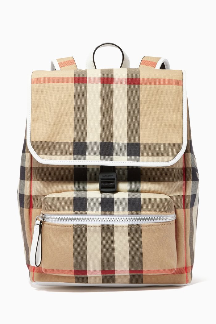 

Vintage Check Backpack in Cotton, Neutral