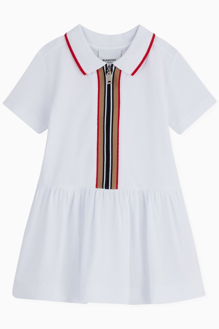 

Icon Stripe Dress with Bloomers in Cotton, White