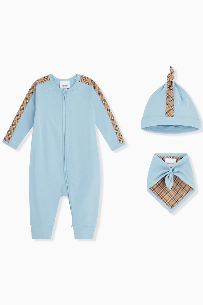 

Check Trim Gift Set, Blue