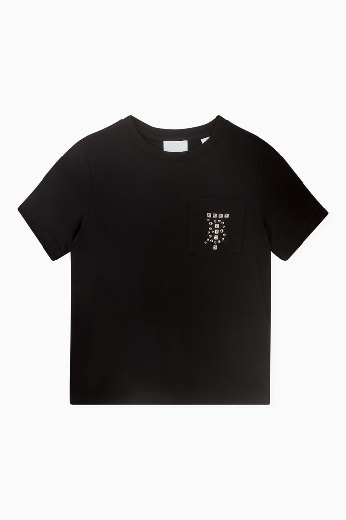 Monogram Motif T-shirt in Cotton, Black