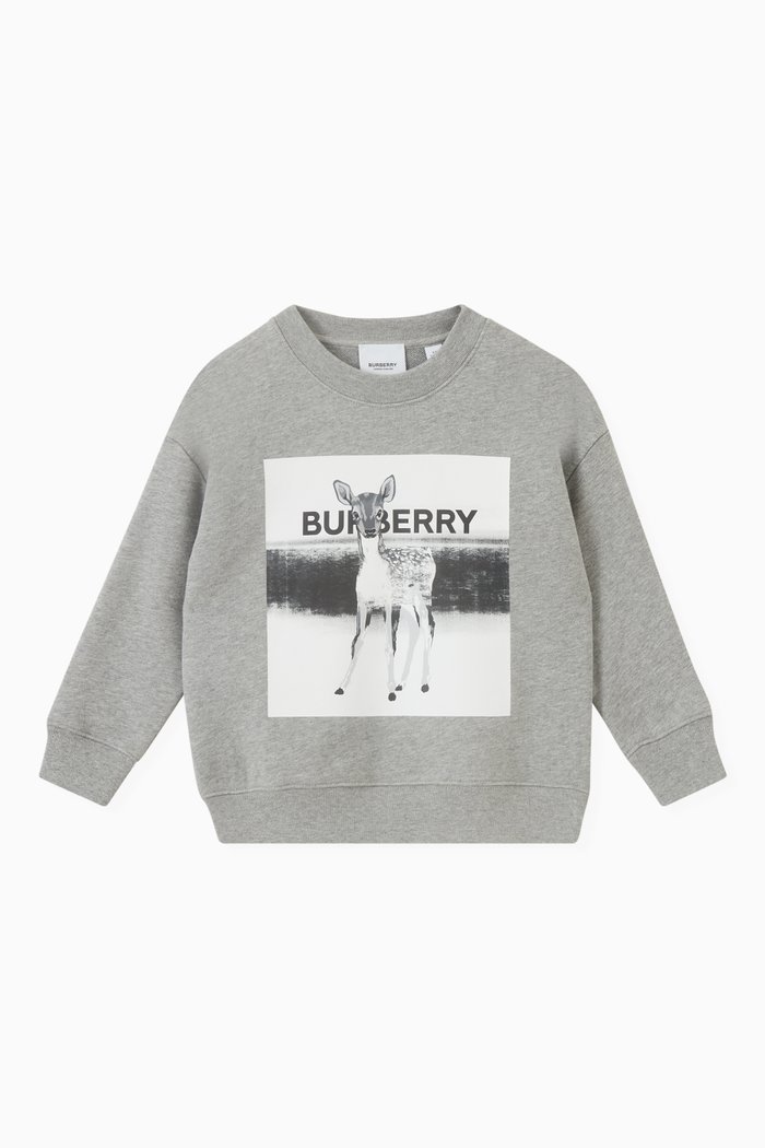 

Montage Print Sweatshirt in Loop-back Cotton, Grey