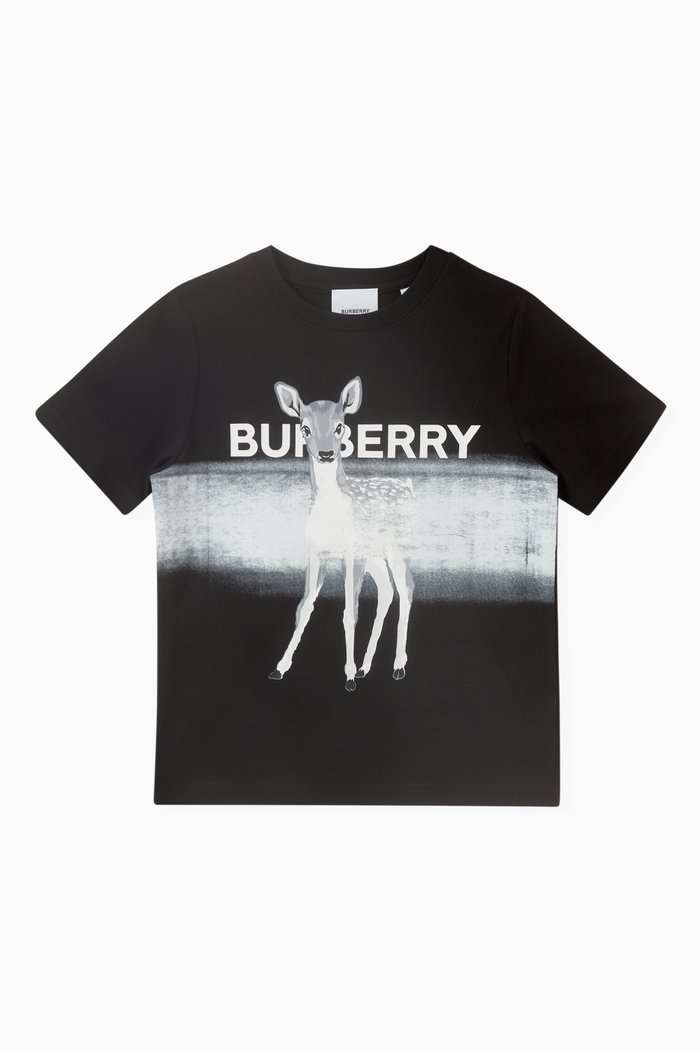 

Montage Print T-shirt in Cotton, Black