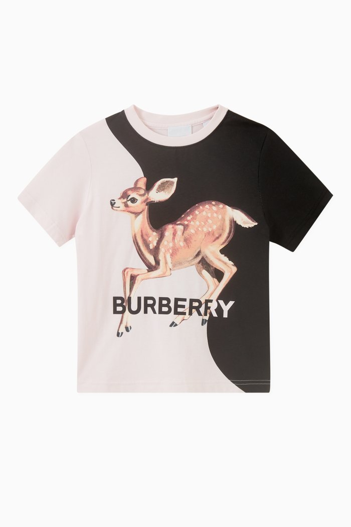

Montage Print T-shirt in Cotton, Pink