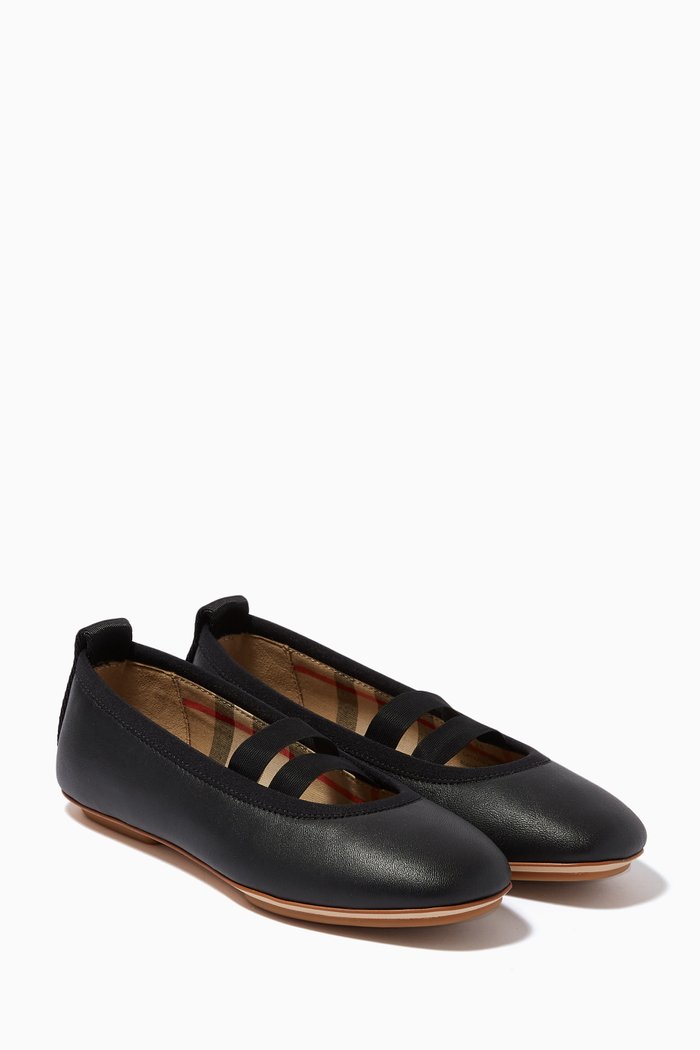 

Mini Grace Ballerinas in Leather, Black