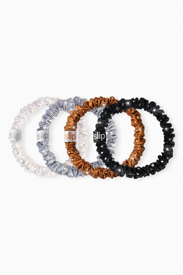 

Mixed Skinny Scrunchie Set, Pack of 4, Multicolour