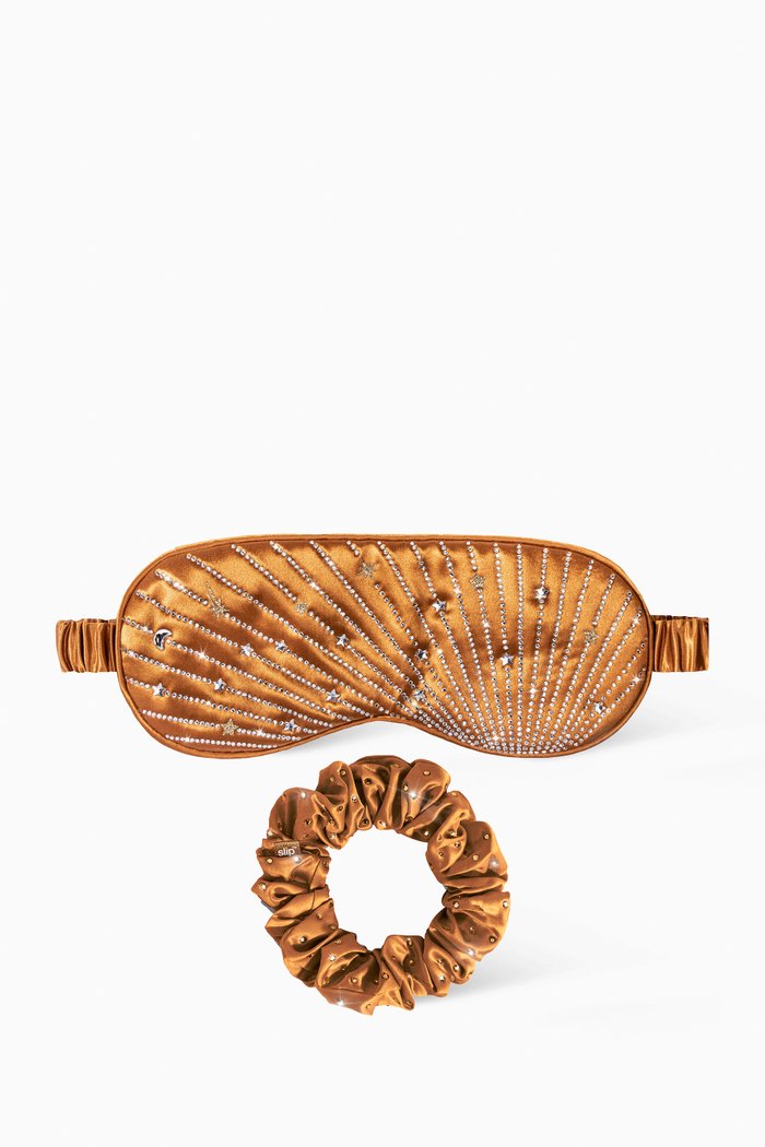 Limited Edition Celestial Nights Crystal Sleep Mask & Large Crystal Scrunchie, Multicolour