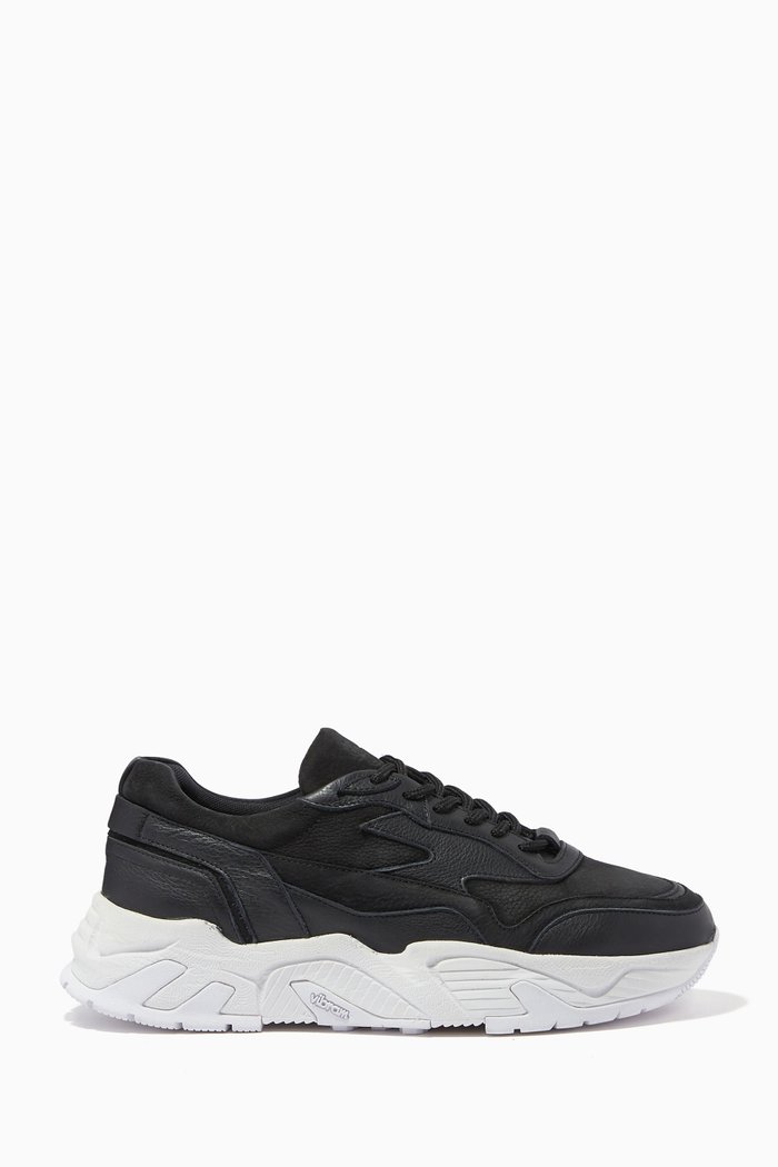 

The Hollen Sneakers in Leather, Black