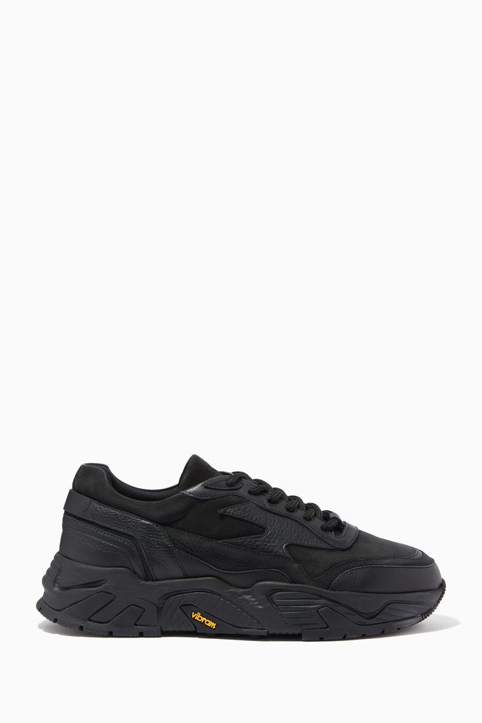 

The Hollen Sneakers in Leather, Black