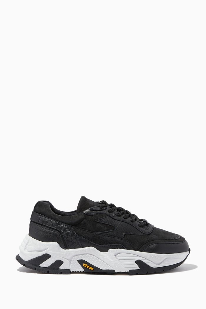 

The Hollen Sneakers in Leather, Black