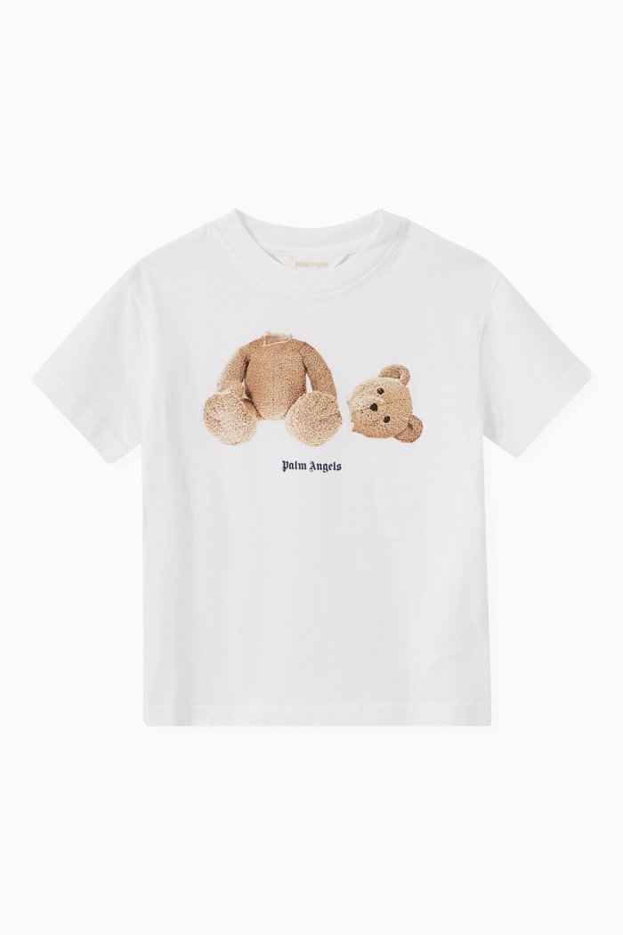 

Bear Print T-shirt in Cotton, White