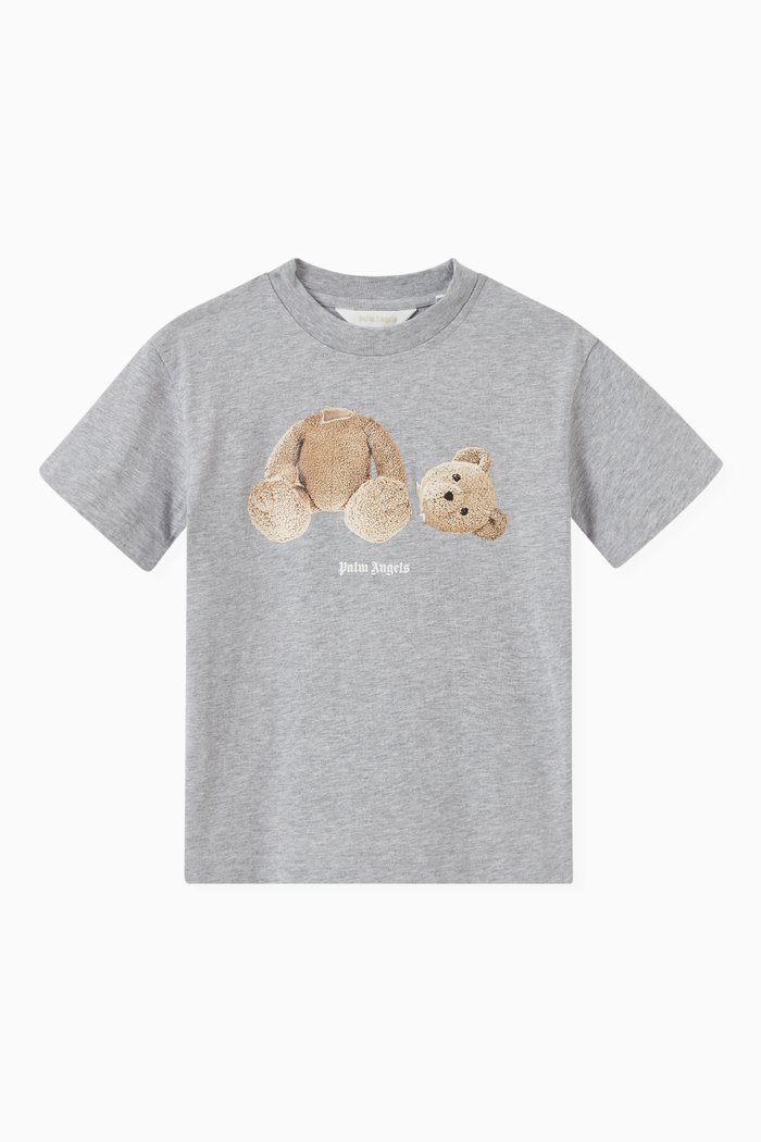 

Bear Print T-shirt in Cotton, Grey