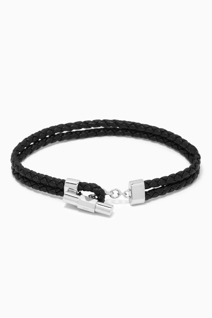 

Essential Multi-strand Bracelet in Leather, Silver