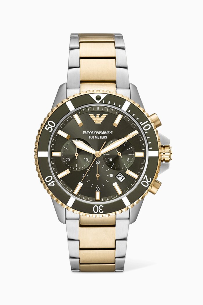 

Diver Chronograph Watch, Silver