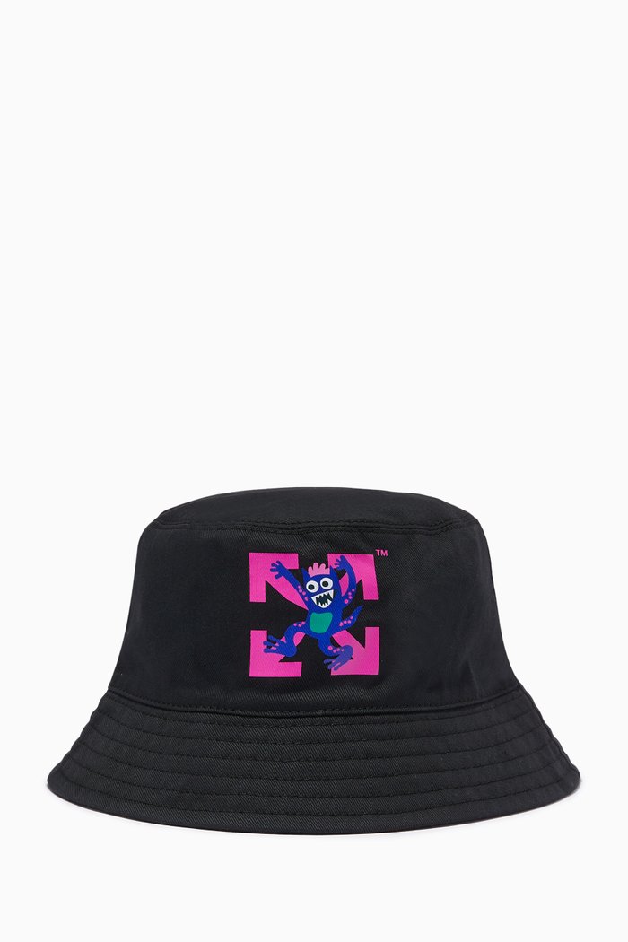 

Monster Logo Bucket Hat, Black