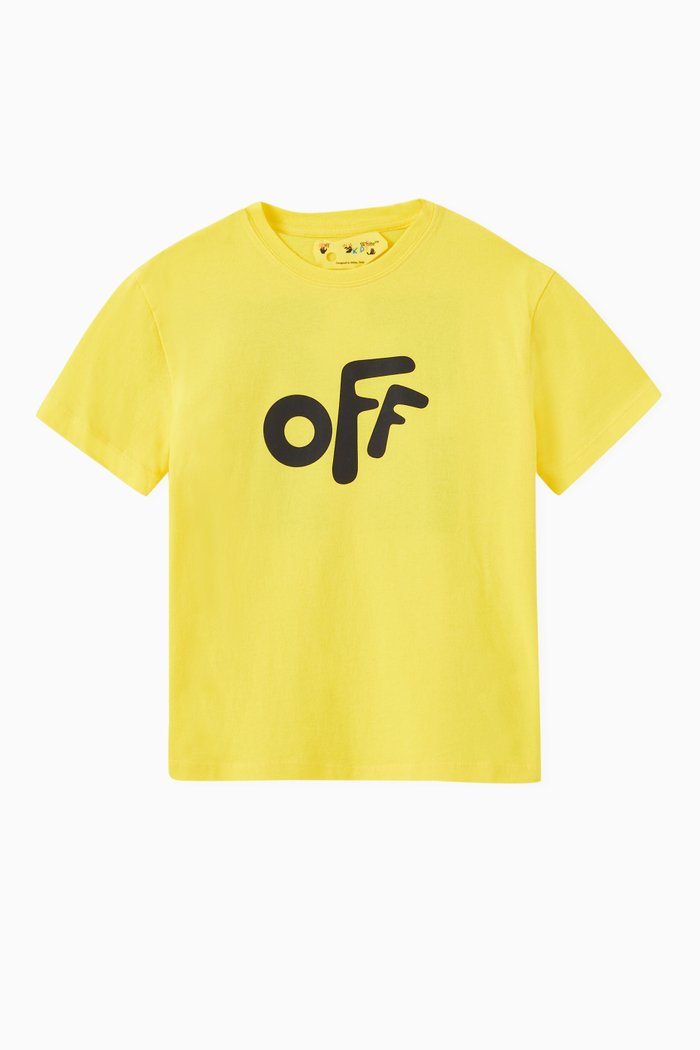 

Rounded Logo T-shirt in Cotton Jersey, Yellow
