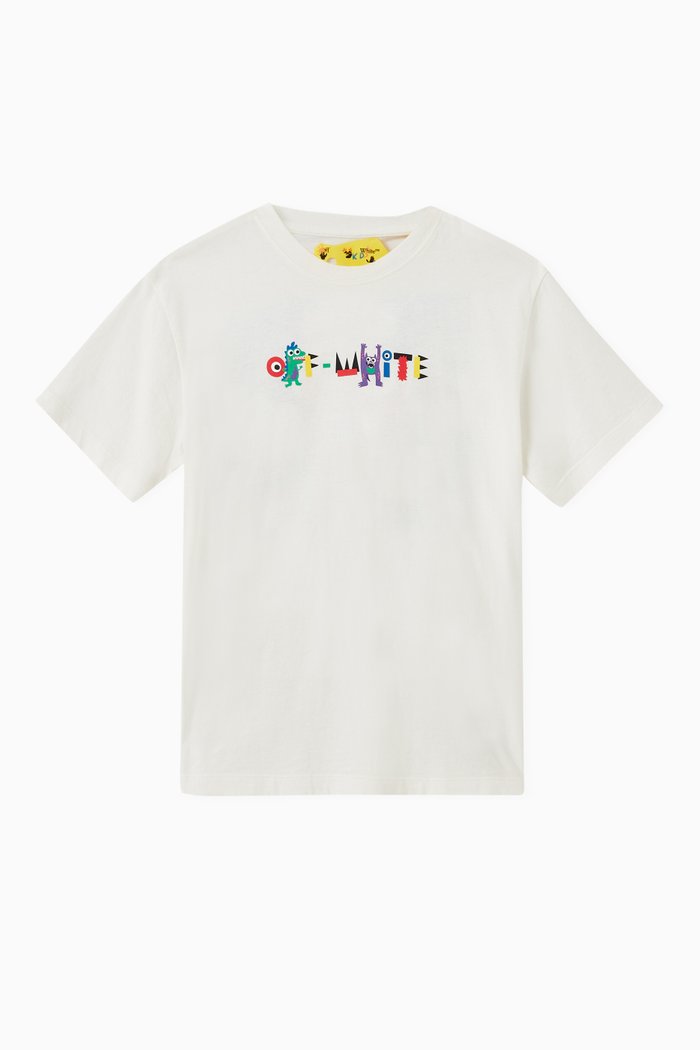 

Logo Monster T-shirt in Cotton, White