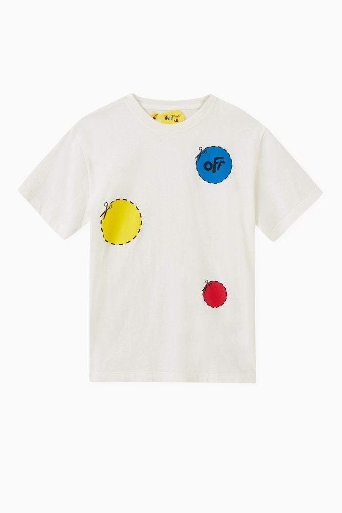 

Holes Logo T-shirt in Cotton, White