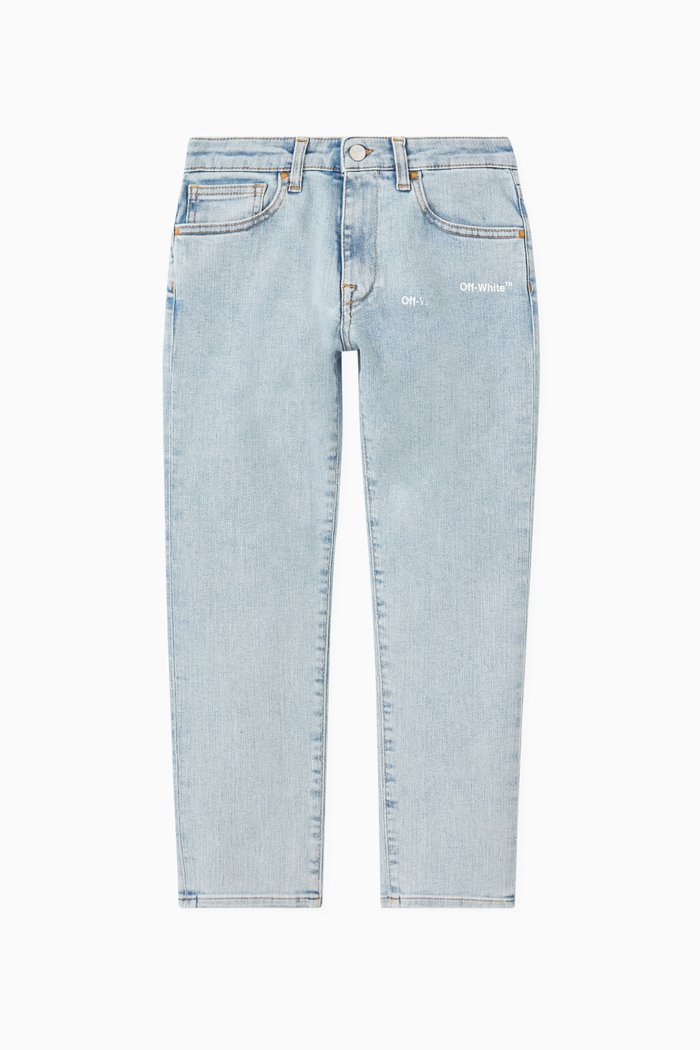 

Diagonal Stripes Jeans, Blue