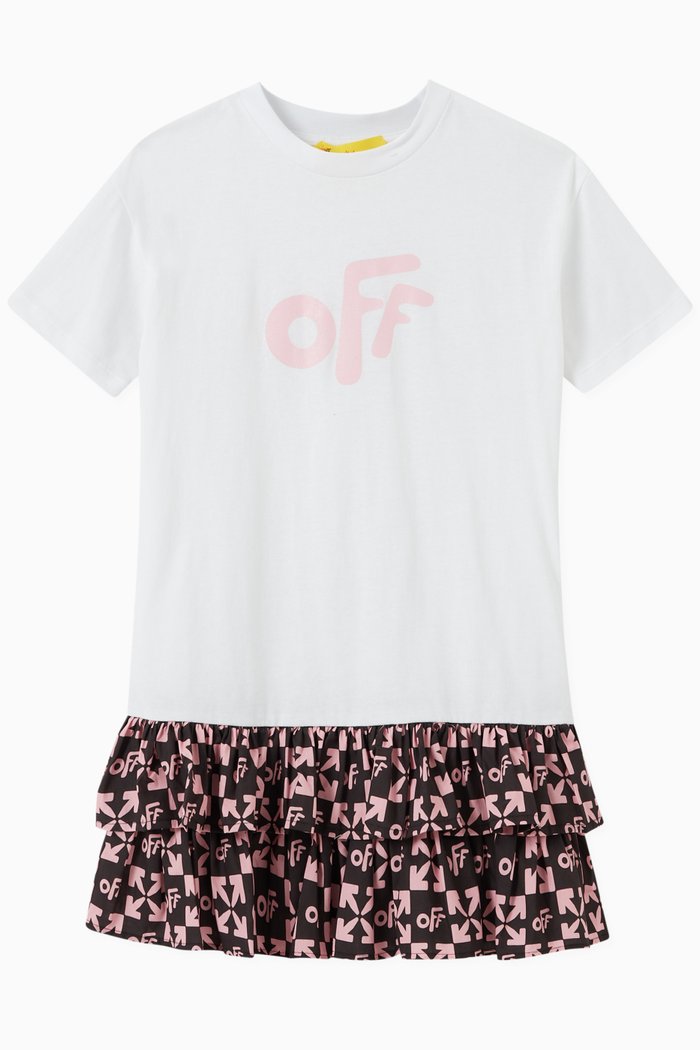 

Logo Monogram Dress in Cotton, White