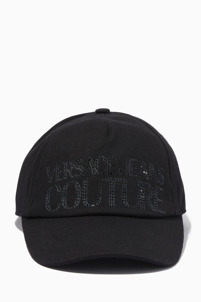 

Logo Embellished Baseball Hat in Gabardine, Black
