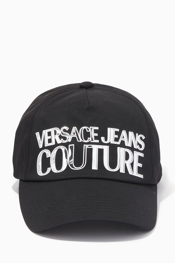 

Mirror Logo Baseball Hat in Gabardine, Black