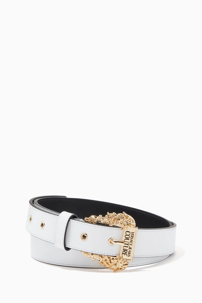 

Couture 1 Belt in Faux Leather, White