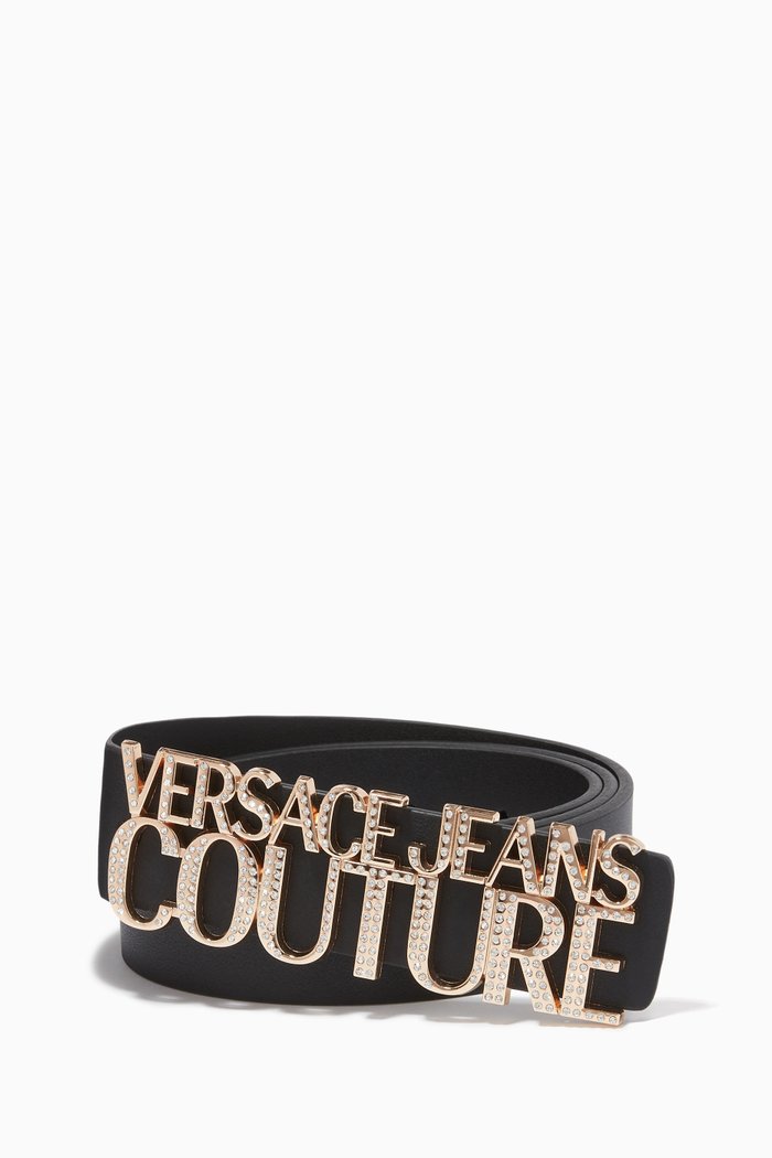 

VJC Crystal Belt in Faux Leather, Black