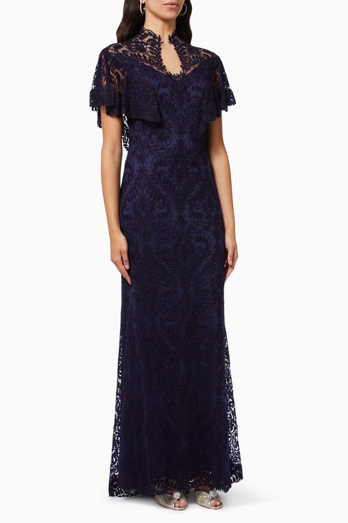 

Feeley Butterfly Sleeve Gown, Blue