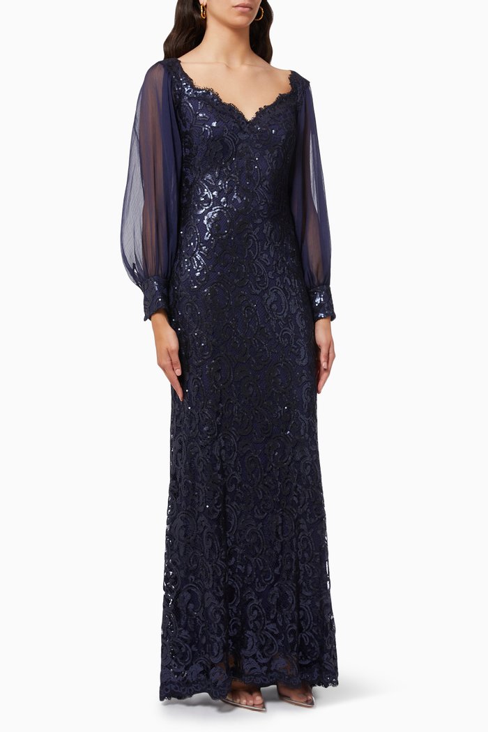 

Cassatt Sequin Gown, Blue