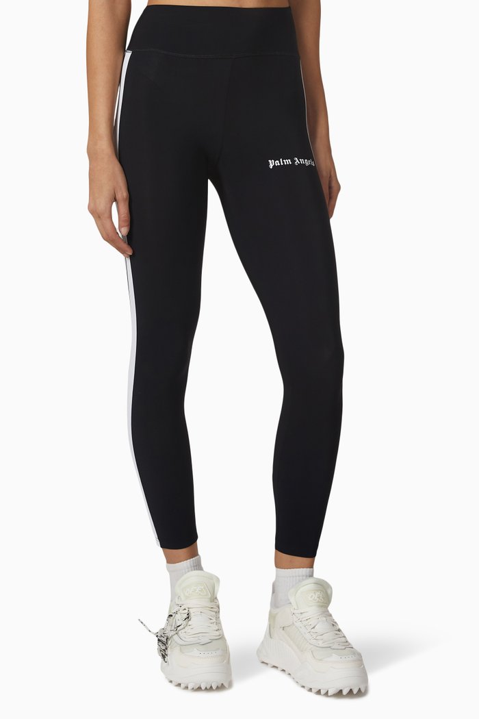 

Logo Track Leggings in Nylon, Black