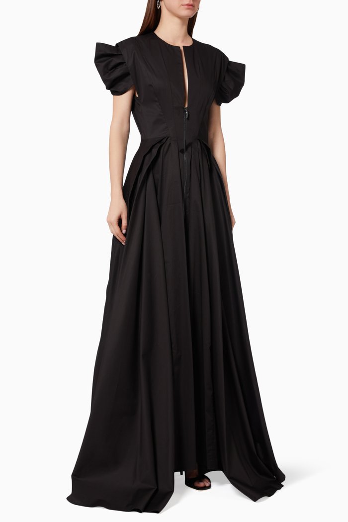 

Night Owl Gown in Cotton, Black