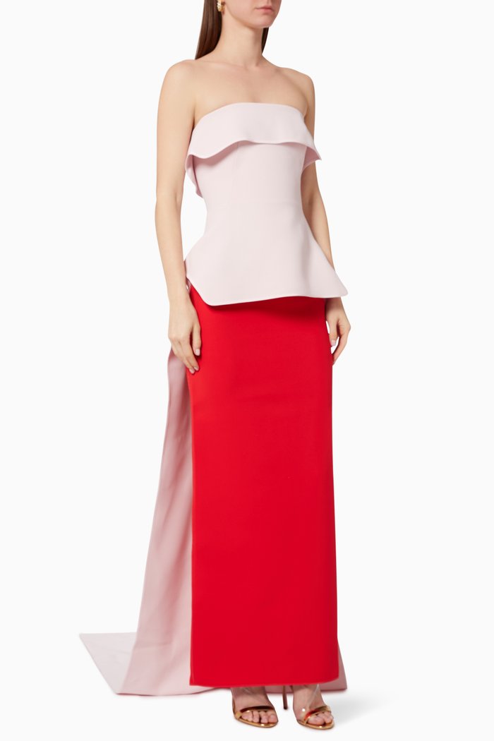 

Duo Gown in Crepe, Red