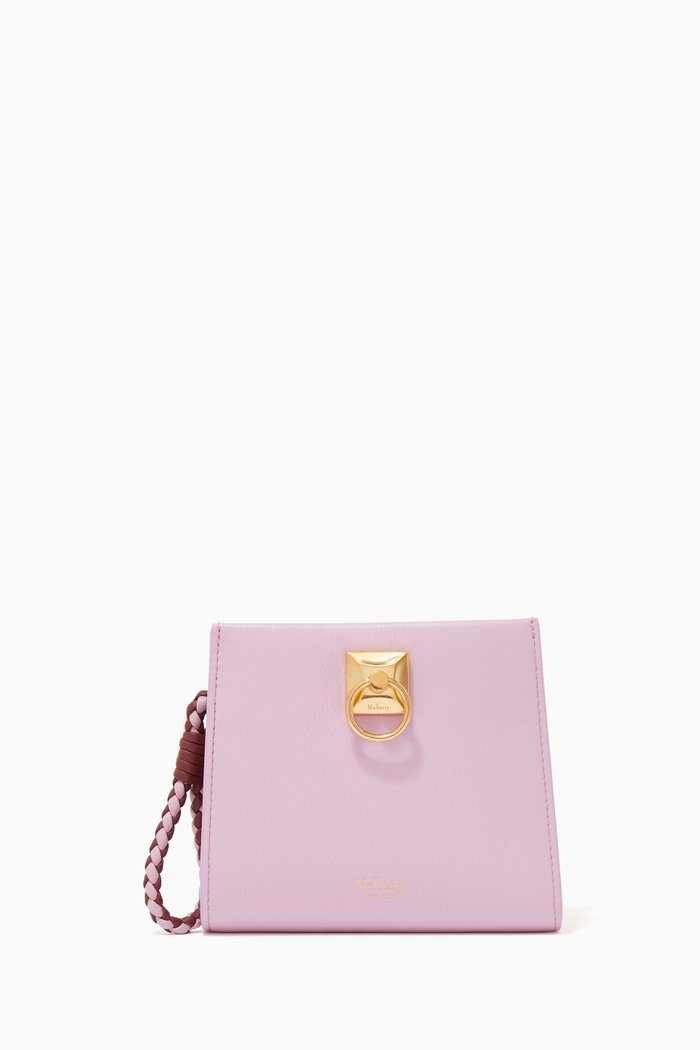 

Iris Zip Wallet in Heavy Grain Leather, Purple