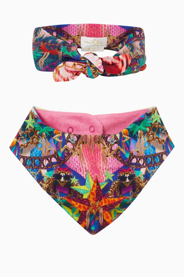 

Headband & Bib in Cotton, Multicolour
