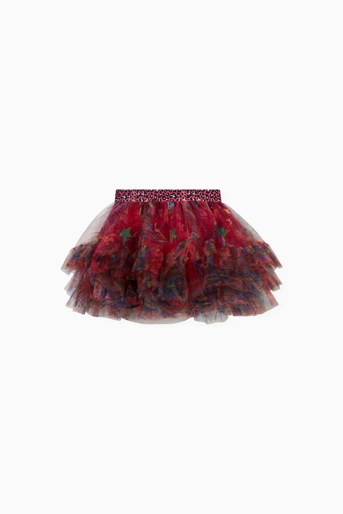 

A Go Glitter Tutu Skirt in Tulle, Red
