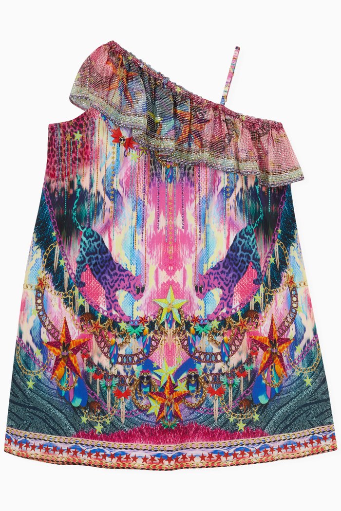 

Babys A Go Glitter One Shoulder Dress, Multicolour