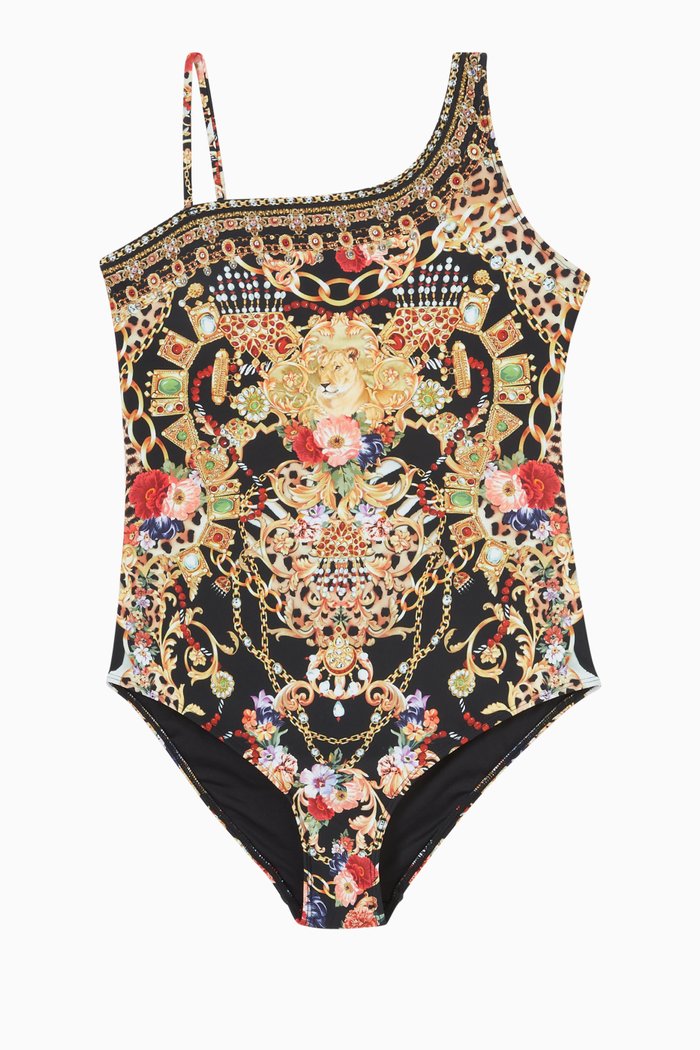 

A Night In The 90s One Shoulder Swimsuit, Multicolour