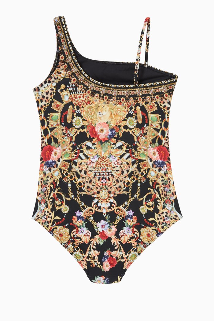 

A Night In The 90s One Shoulder Swimsuit, Multicolour