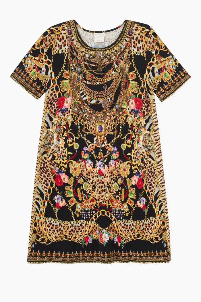 

A Night In The 90s T-shirt Dress in Viscose, Multicolour