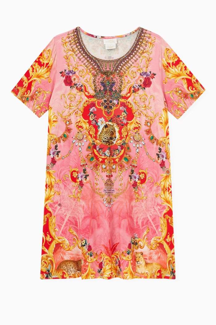 

Diaries Of A Diva T-shirt Dress in Viscose, Multicolour