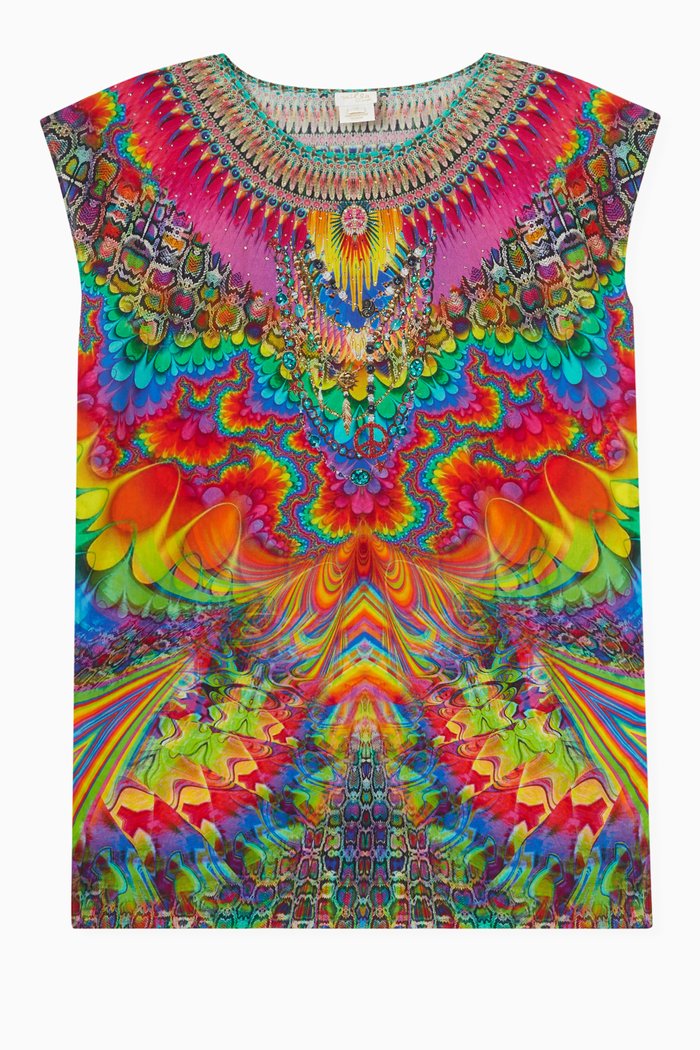 

Hyped Up Hippie Kaftan in Cotton, Multicolour